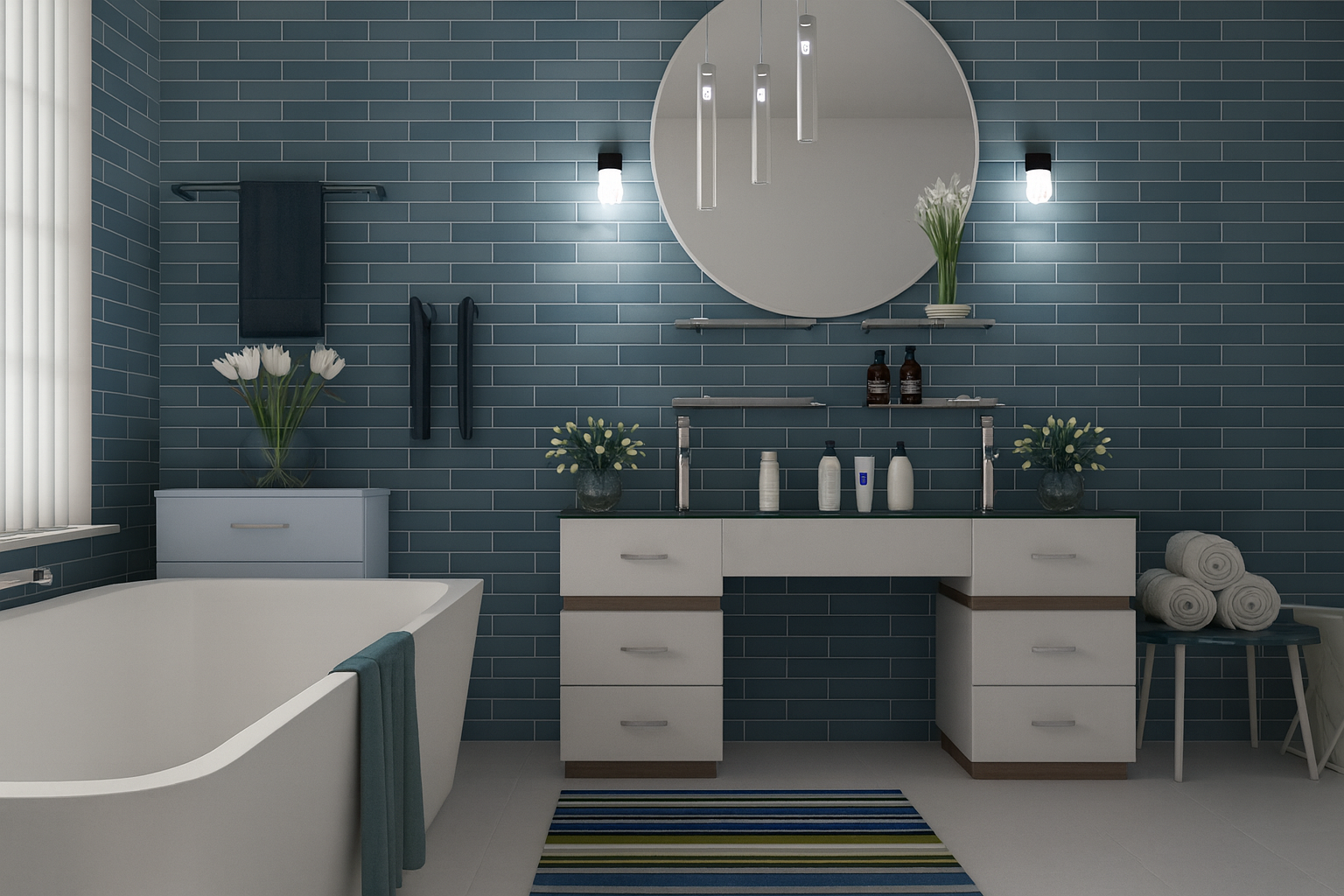 Illustration of Discount Bathroom Tile Surface Tile Installation Budget