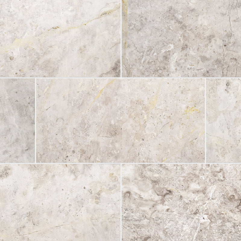 12x24 Silver Grey Marble Polished Tile FINAL SALE