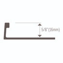 2154 Satin Titanium 8 ft Flat Tile Edge (16 mm)