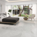 24x48 Watercolor White Polished Porcelain Tile
