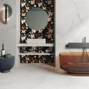 9mm 36x72 Elizabeth White Porcelain Glazed Polished Slab Final Sale