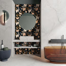 24x48 Lily Fun Dark Decor Glazed Porcelain Tile