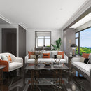 10.5mm 36x72 Black and White Root Polished Porcelain Slab Final Sale (24 CT/PA)