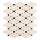 Clipped Diamond Olivia Ivory Limestone Polished Mosaic