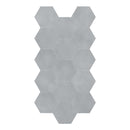 8.5" Drapery Cashmere Hexagon Matte Pressed Glazed Porcelain Tile