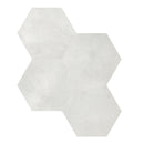 8.5" Drapery Grey Denim Hexagon Matte Pressed Glazed Porcelain Tile