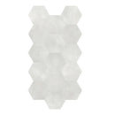 8.5" Drapery Grey Denim Hexagon Matte Pressed Glazed Porcelain Tile