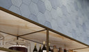 8.5" Drapery Denim Blend Hexagon Matte Pressed Glazed Porcelain Tile