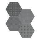 8.5" Drapery Silk Blend Hexagon Matte Pressed Glazed Porcelain Tile