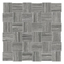 2x2 Basketweave Eramosa Dark Grey Porcelain Matte Mosaic