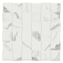 2x2 Chateau Basketweave Venato Polished Glazed Porcelain Mosaic