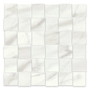 2x2  Chateau Basketweave Volakas Grigio Polished Porcelain Mosaic