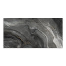 24x48 Watercolor Grey Polished Porcelain Tile