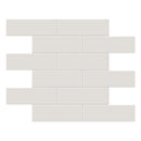 2x6 Architek Light Grey Brick Glossy Glazed Porcelain Mosaic