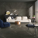 9mm 36x72 Pietra Grey Porcelain Glazed Polished Slab Final Sale