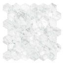 2" Hexagon Antonella Modern Cararra Porcelain Polished Mosaic