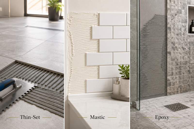 Thin-Set, Mastic, or Epoxy: How to Choose the Right Tile Adhesive for