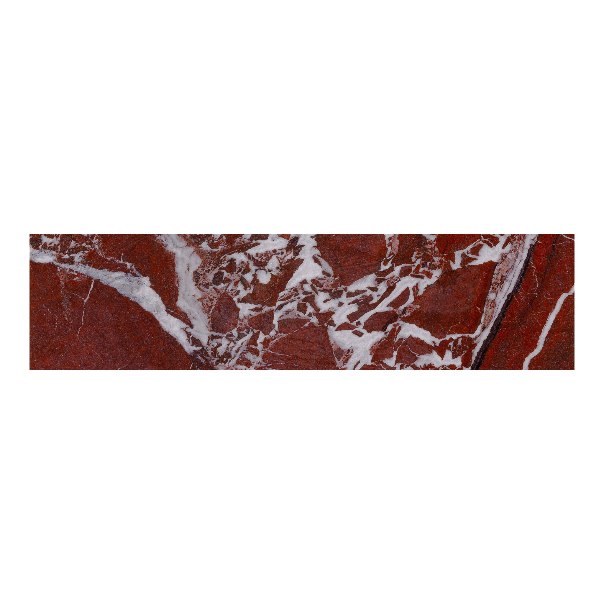 3x12 Rustic Ruby Polished Marble Tile