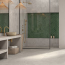 3x12 Tavira Romero Green Ceramic Glossy Wall Tile