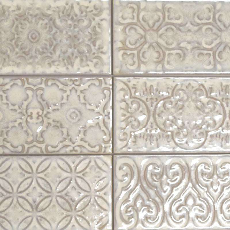 4.4x8.8 Zurbaran Vainilla Polished Porcelain Wall Tile