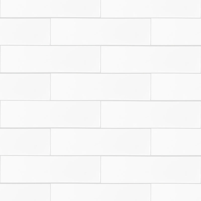 4x16 BG White Ice Glossy Ceramic Wall Tile