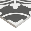 8x8 Marrue Midelt Black Matte Porcelain Tile