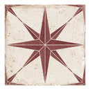 9x9 Orion Decor Red Star Matte Porcelain Tile Final Sale