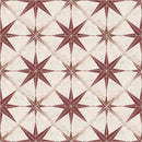 9x9 Orion Decor Red Star Matte Porcelain Tile Final Sale