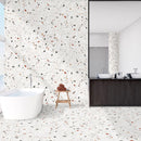 10" Hexagon Sonar Terrazzo White Porcelain Tile Final Sale