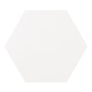 10x10 Solid Hexagon Super White Matte Porcelain Tile Final Sale