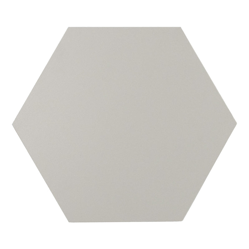 10x10 Solid Hexagon Light Grey Matte Porcelain Tile Final Sale