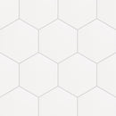 10x10 Solid Hexagon Super White Matte Porcelain Tile Final Sale