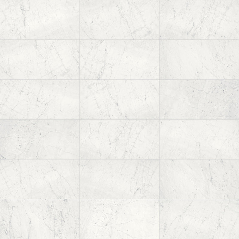 12x24 Eternity White Honed Marble Tile