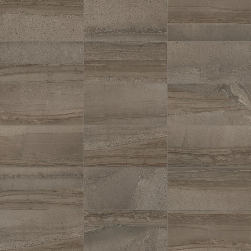 12x24 Markdale Brown Porcelain Polished Tile