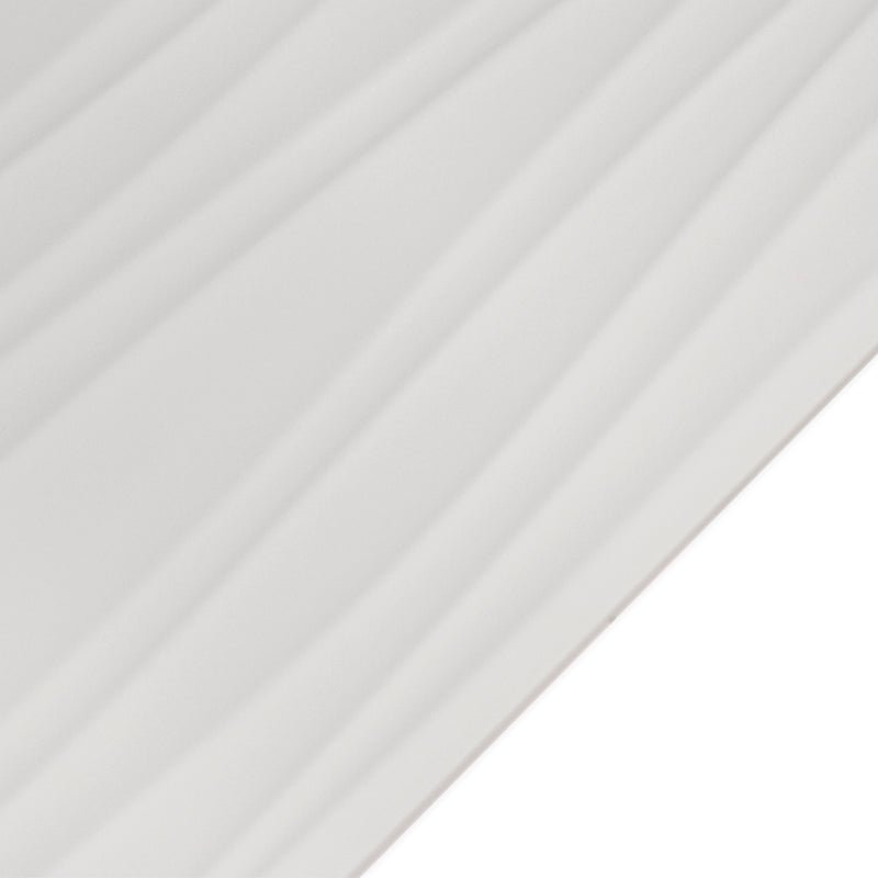 12x36 Element Wavy White Glazed Ceramic Wall Tile