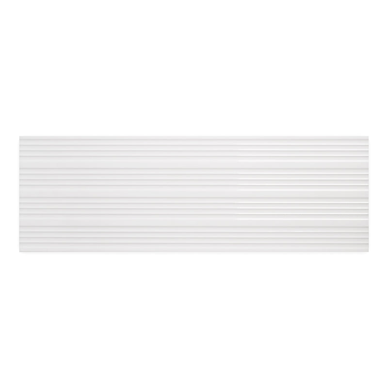 12x36 Liner Decor White Glazed Ceramic Wall Tile