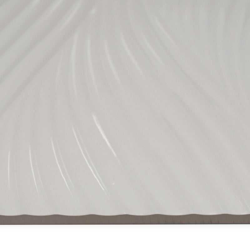 12x36 Donna Wave Decor White Glazed Ceramic Wall Tile