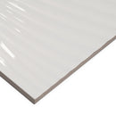 12x36 Donna Wave Decor White Glazed Ceramic Wall Tile