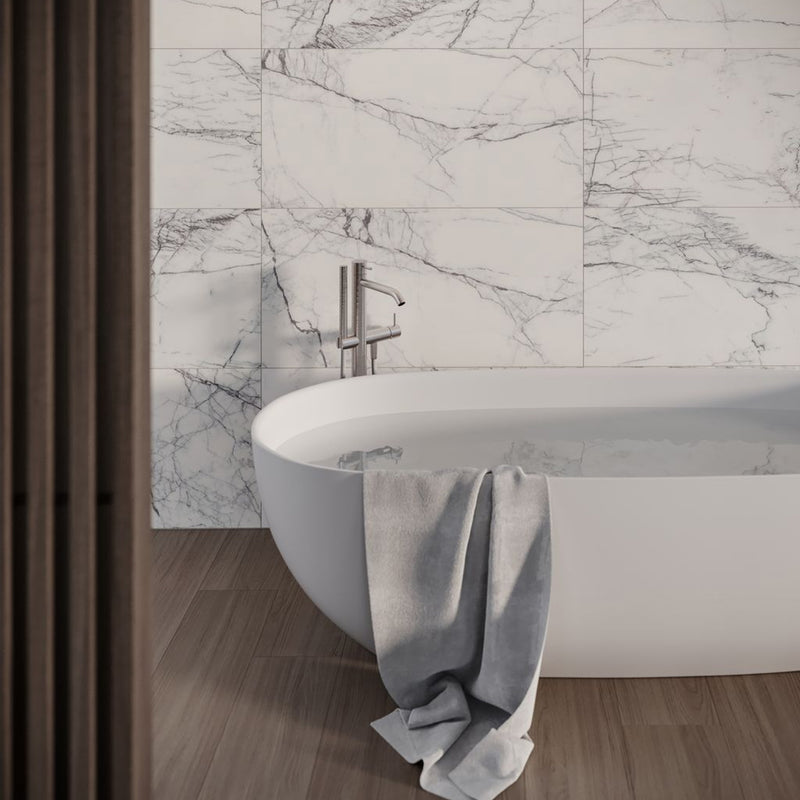 18x36 Lilac Vector Honed Marble Tile