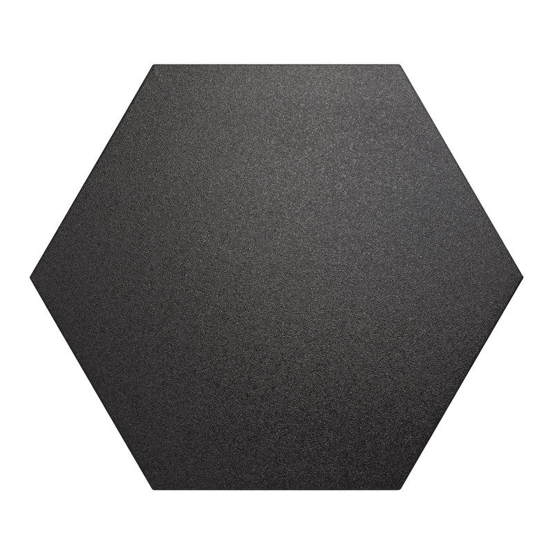 19x22 Hexagon Argos Black Matte Porcelain Tile