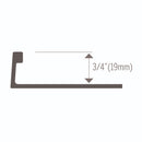 2155 Satin Black 8 ft Flat Tile Edge (19 mm)