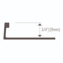 2155 Satin Titanium 8 ft Flat Tile Edge (19 mm)