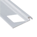 1/2"x8' Prova Round Tile Edge Satin Clear Anodized