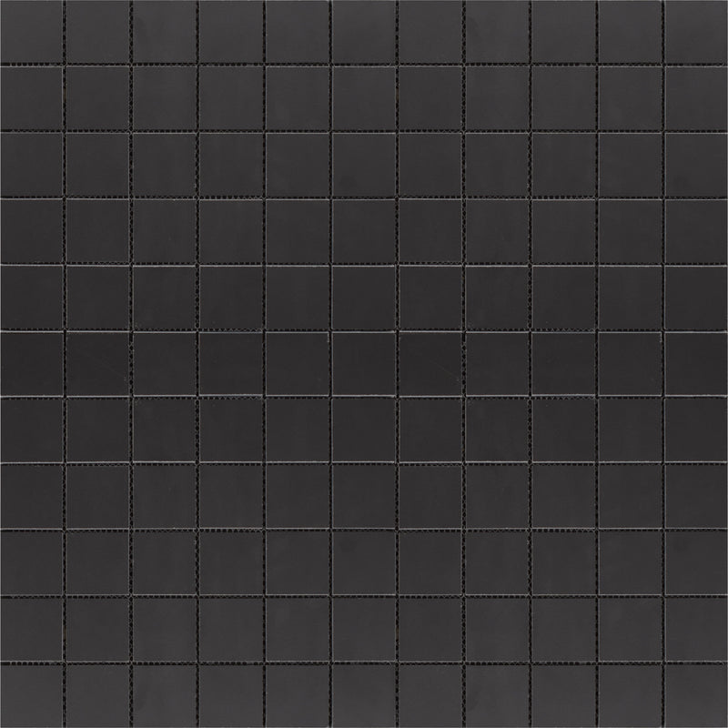 2x2 Solid Super Black Matte Porcelain Mosaic