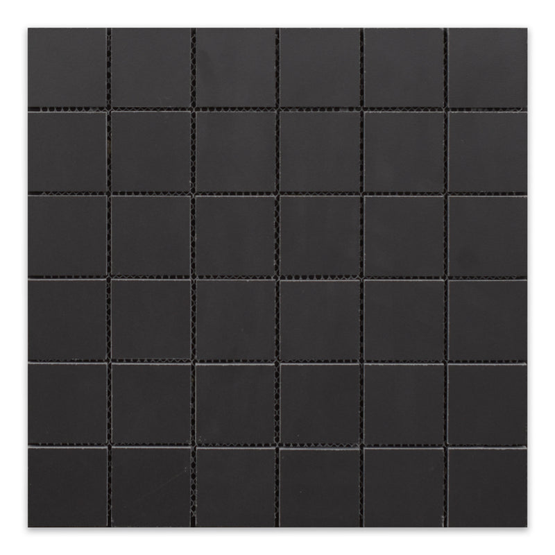 2x2 Solid Super Black Matte Porcelain Mosaic