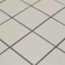 2x2 Solid Light Grey Matte Porcelain Mosaic