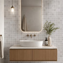 2x2 Ash Cement Look Matte Porcelain Mosaic