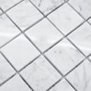 2x2 Italian Carrara Grande Polished Carrara Marble Mosaic