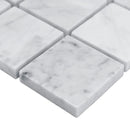 2x2 Italian Carrara Grande Polished Carrara Marble Mosaic