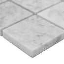 2x2 Italian Carrara Grande Honed Carrara Marble Mosaic